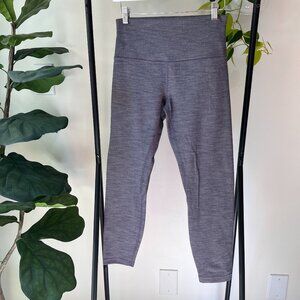 Lululemon Align II Leggings 25” Herringbone Gray Size 8 High Rise Yoga W5CFGS